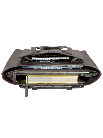 Leonhard Heyden Nizza Shopper Tasche Leder 40 cm taupe