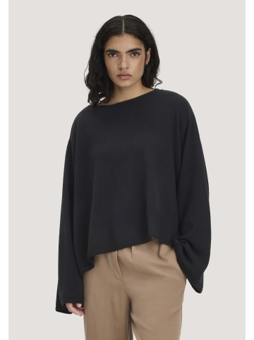 Hessnatur Hessnatur Strick Pullover Oversize aus Bio-Merinowolle mit Cashmere in schwarz