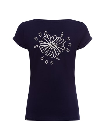 ragwear T-Shirt Fllorah in marine ecru