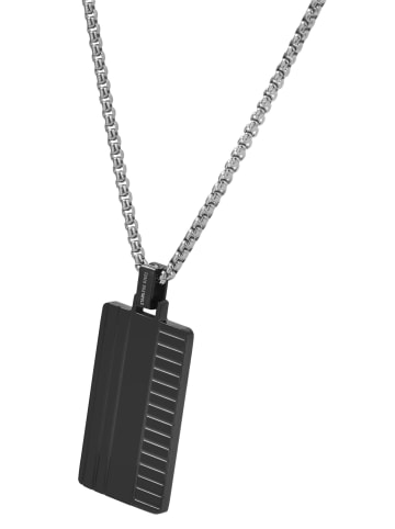 Adeliás Unisex Anhänger aus Edelstahl in schwarz