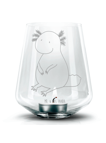 Mr. & Mrs. Panda Windlicht Axolotl Niedlich ohne Spruch in Transparent