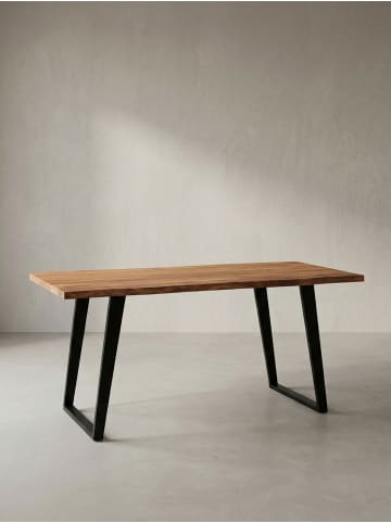 KADIMA DESIGN Schreibtisch Massiv Baumkante, Industrial Design Handarbeit