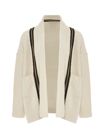 faina Damen Strickjacke in Wollweiss
