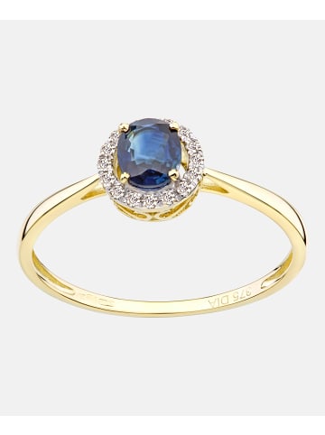 Diamant L'éternel Ring aus 375 Gelbgold mit Diamant mit Saphir