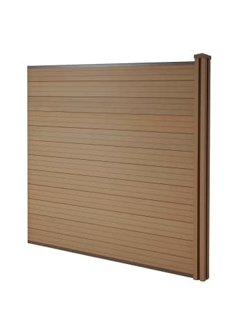 MCW WPC-Sichtschutz Savoie, Erweiterungselement, 1,88m teak