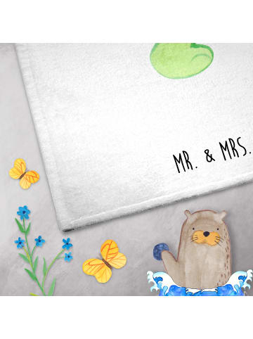 Mr. & Mrs. Panda Handtuch Schildkröte Wanderer ohne Spruch in Weiß