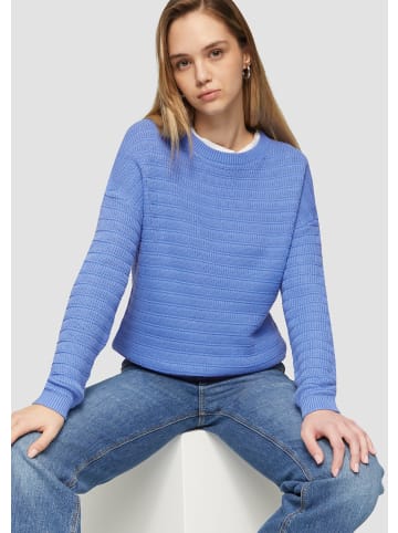 QS Strickpullover langarm in Blau