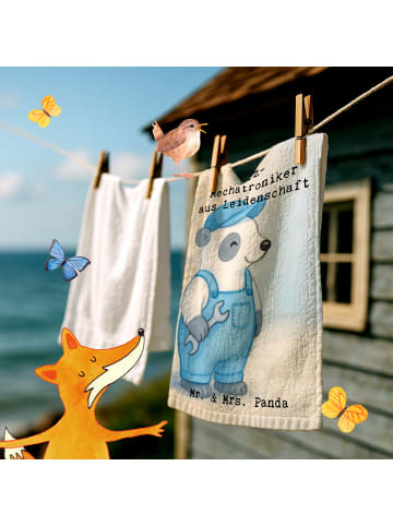 Mr. & Mrs. Panda Handtuch Kfz-Mechatroniker Leidenschaft Design ... in Weiß