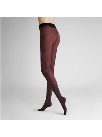 Hudson Feinstrumpfhose Graphic Line Fashion in deep red