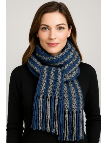 collezione alessandro Winterschal " Grobstrick " in blau