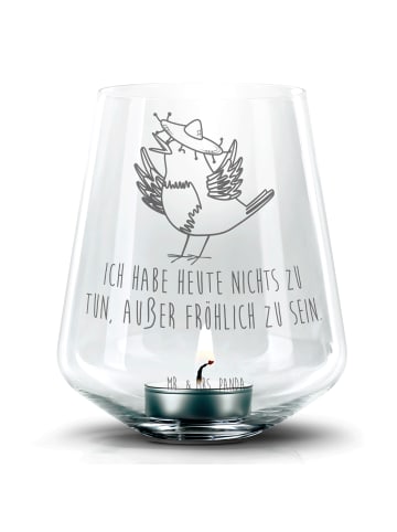 Mr. & Mrs. Panda Teelichthalter Rabe Sombrero mit Spruch in Transparent