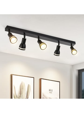 ZMH Deckenleuchte in schwarz 5-flammige GU10 moderne schwenkbar Deckenspots