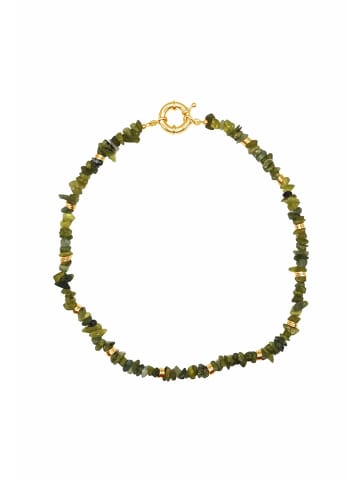 Gemshine Kette ohne Anhänger JADE in gold coloured