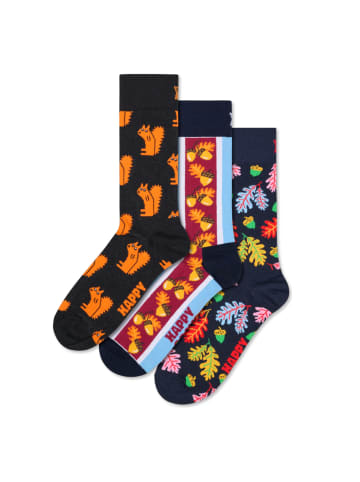 Happy Socks Socken 3-Pack Fall Socks Gift Set in schwarz