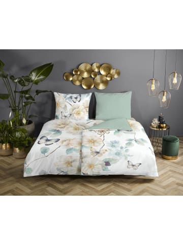 JACK 2 tlg. Mikrofaser Bettwäsche 135x200cm Butterfly Heaven Weiß