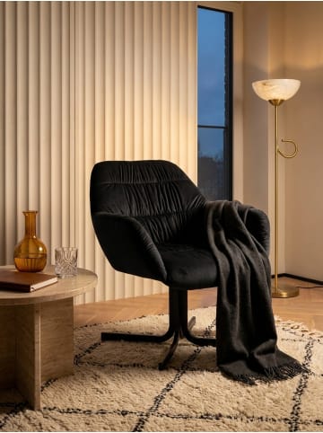 KADIMA DESIGN Loungesessel Samt Design Clubsessel mit Metallbeine, in Schwarz
