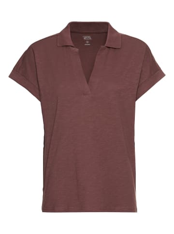 Camel Active Kurzarmshirt mit Polokragen in Rot