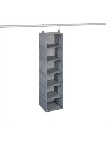 relaxdays Kleiderschrank Hängeregal in Grau - (B)30 x (H)131 x (T)30 cm