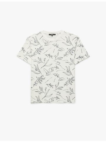KOTON TSHIRT SS in Weiß Gemustert