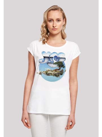 F4NT4STIC Extended Shoulder T-Shirt YES Chrome Island in weiß