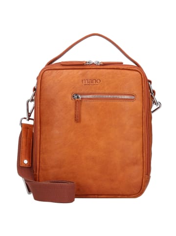 mano Don Pietro Handtasche Leder 25 cm in cognac