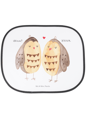 Mr. & Mrs. Panda pkw sonnenschutz Eulen Liebe ohne Spruch in Weiß