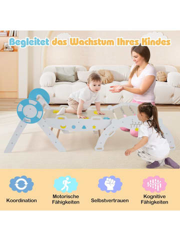 COSTWAY Klettergerüst Indoor 3er Set in Weiß