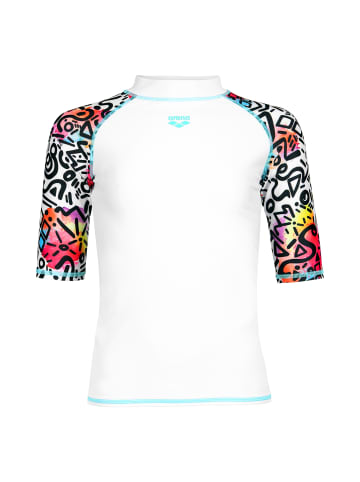 Arena Rash Vest S/S Allover in Weiß