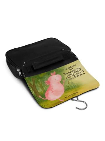 Mr. & Mrs. Panda Kosmetiktasche Axolotl Tanzen Design mit Spruch in Weiß
