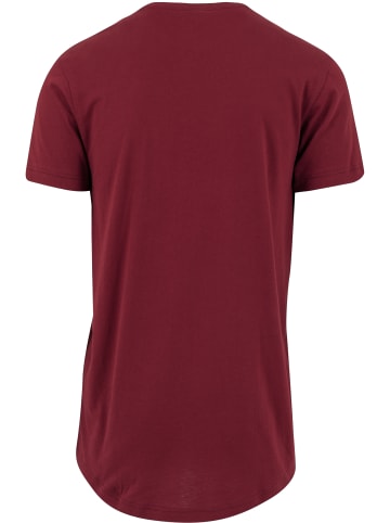Urban Classics Long Tees in burgundy