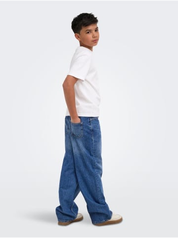 ONLY & SONS Junior Wide Fit Baggy-Jeans Osjremi in dark blue denim