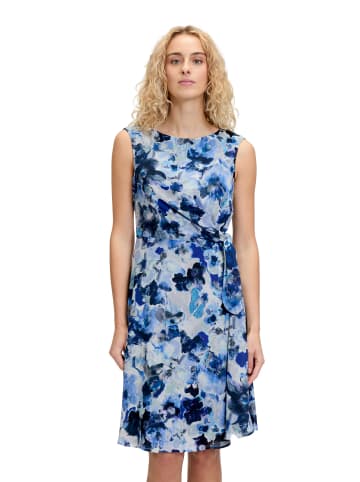 Vera Mont Cocktailkleid mit Bindegürtel in Dunkelblau/Blau