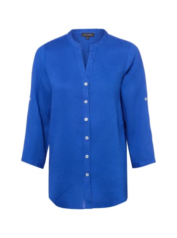Franco Callegari Leinenbluse in indigo - 0091