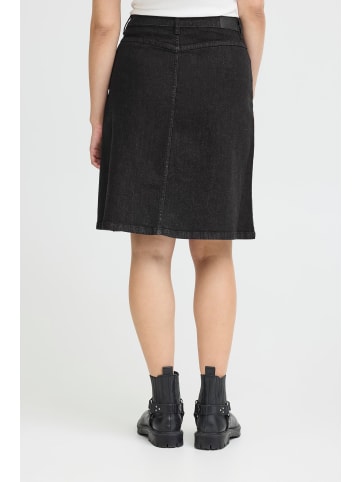 PULZ Jeans Denimrock PZKATJA A-shape in Black Denim