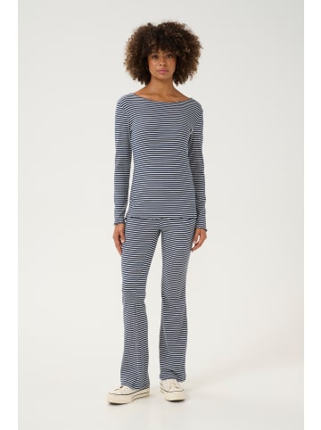 CULTURE Langarm-Shirt CUtea Fitted in Dress Blues/White Stripe