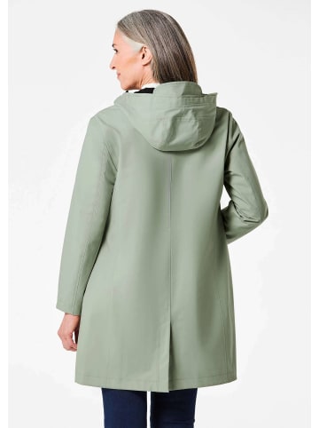 GOLDNER Wetterfeste Regenjacke mit Kapuze in graugrün
