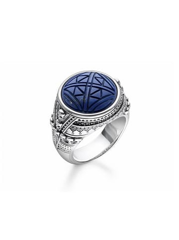 Thomas Sabo Ring "Ethno blau" in Silber