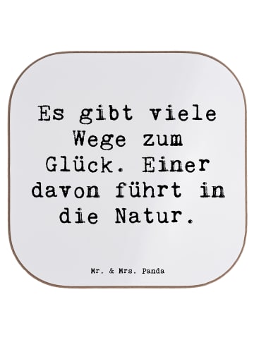 Mr. & Mrs. Panda Glasuntersetzer Spruch Geborgenheit Natur mit S... in Weiß