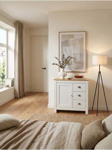 KADIMA DESIGN Moderne Schubladenkommode, Eiche-Finish, 3 Schubladen, 2 Türfächer