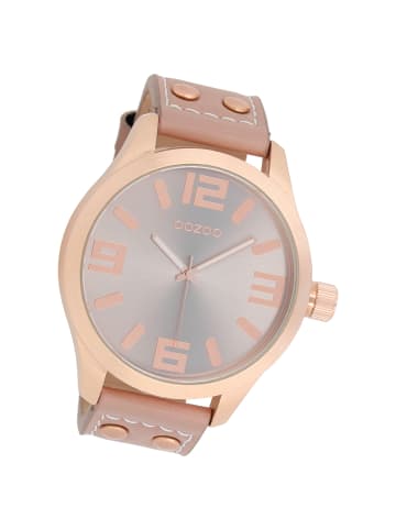 Oozoo Analog-Armbanduhr Oozoo Timepieces rosa extra groß (ca. 51mm)