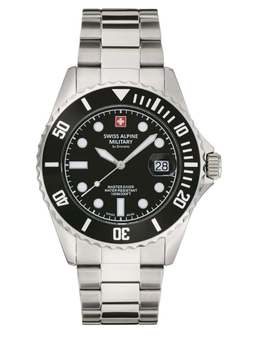 Swiss Alpine Military by Grovana Analoguhr für Herren in silber