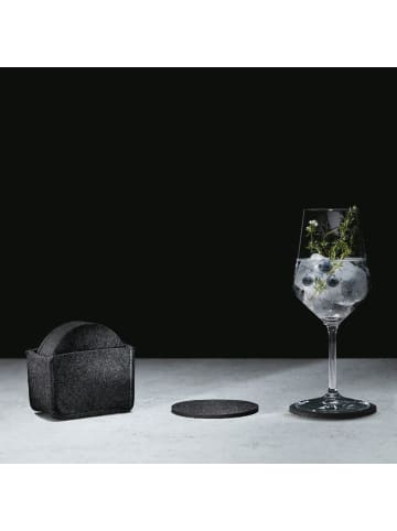 Erwin Müller Filz Untersetzer 13-teilig Beja in dunkelgrau