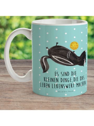 Mr. & Mrs. Panda Plastikbecher Stinktier Ball mit Spruch in Türkis Pastell