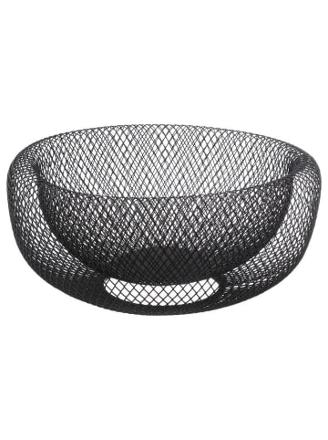 5five Simply Smart Obst- und Gemüsekorb aus Metallgeflecht in Schwarz, Ø 27 cm