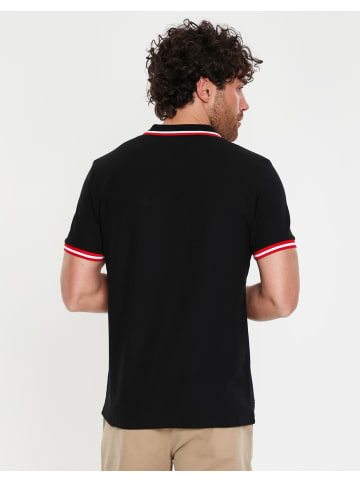 Threadbare Kurzarm-Polo THB Polo Pixie in Schwarz