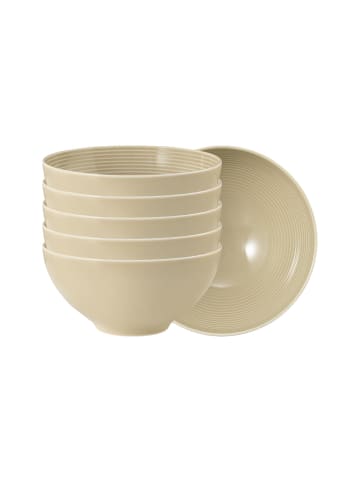 Seltmann Weiden 6er Set Müslischalen Beat Color Glaze in ø 15,7 cm in Sandbeige