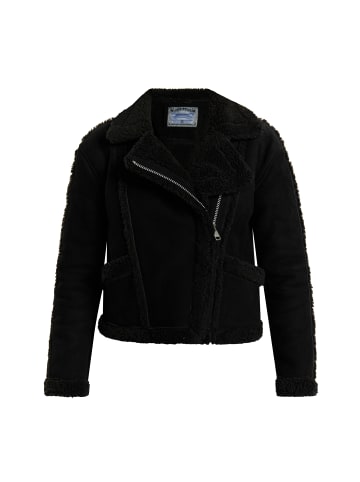 DreiMaster Vintage Bikerjacke Aus Leder in Schwarz