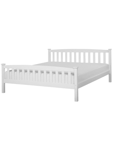 Beliani Doppelbett GIVERNY in Weiß - (W) 189 x (H) 83 x (L) 208 cm