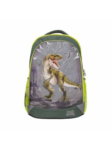 Depesche Schulrucksack Dino World 44 x  33 cm in grau-grün