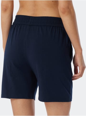 Schiesser Pyjamahose Mix & Relax kurz in Dunkelblau